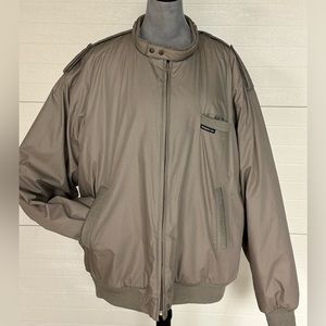 VTG Members Only Insulated Racer Bomber Jacket Beige men’s sz 2xl